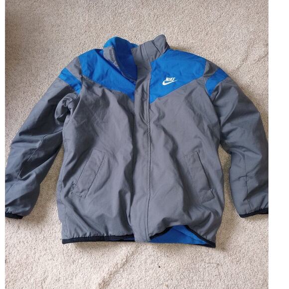 Kids Nike Reversible Jacket Zipper Blue/Grey - Picture 1 of 5